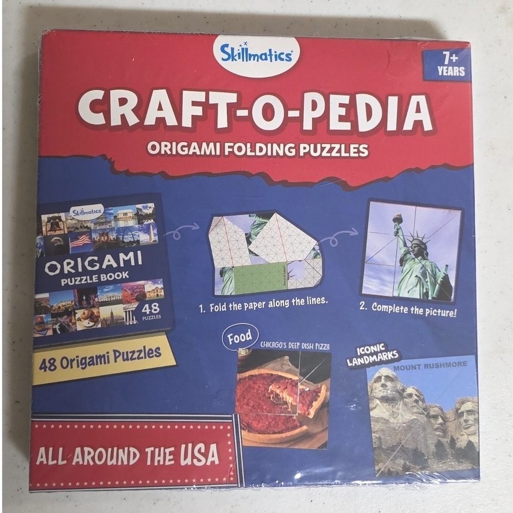 Skillmatics Origami Folding Puzzle Book - Around USA,  Activity Kit for Ages 7+